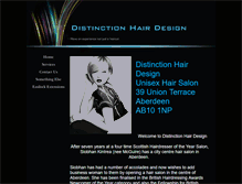 Tablet Screenshot of distinctionhairdesign.co.uk